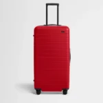 Sert Tek Fermuarlı Ultra Büyük Valiz - Kiraz Kırmızısı