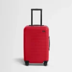 Sert Tek Fermuar Orta Boy Valiz - Kiraz Kırmızısı