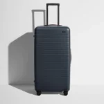 Sert Tek Fermuarlı Ultra Büyük Valiz - Lacivert