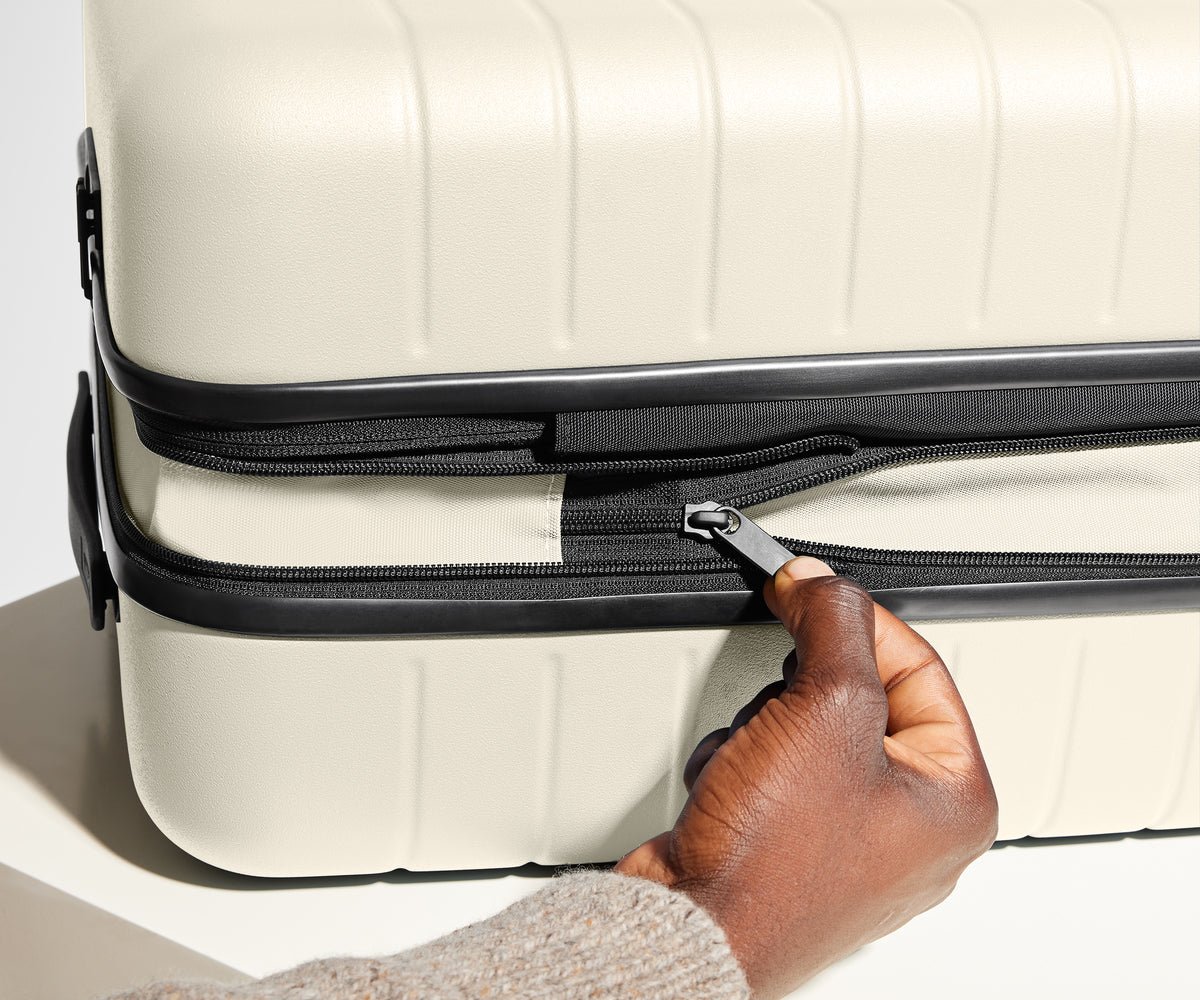 Sert Çift Fermuarlı Küçük El Valizi - Görsel 7