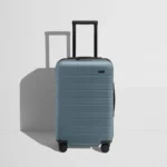 Sert Çift Fermuarlı Küçük El Valizi - Sahil Mavisi