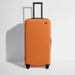 Sert Tek Fermuarlı Ultra Büyük Valiz - Şerbet Turuncu