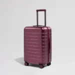 Sert Tek Fermuar Orta Boy Valiz - Yakut Pus