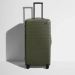 Sert Tek Fermuarlı Ultra Büyük Valiz - Zeytin Yeşili