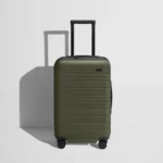 Sert Çift Fermuarlı Orta Boy Valiz - Zeytin Yeşili