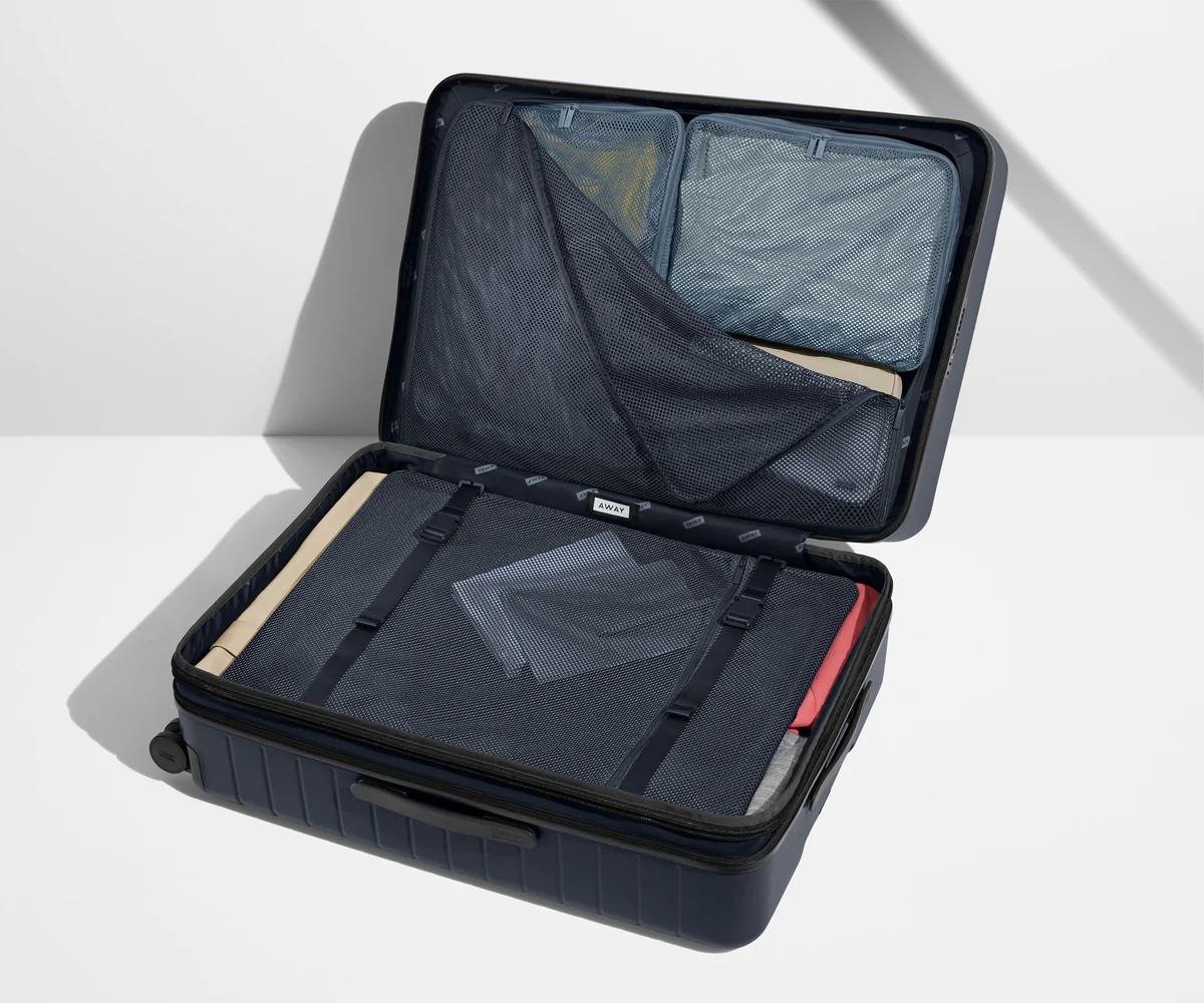 Sert Çift Fermuarlı Büyük Boy Valiz - Görsel 7